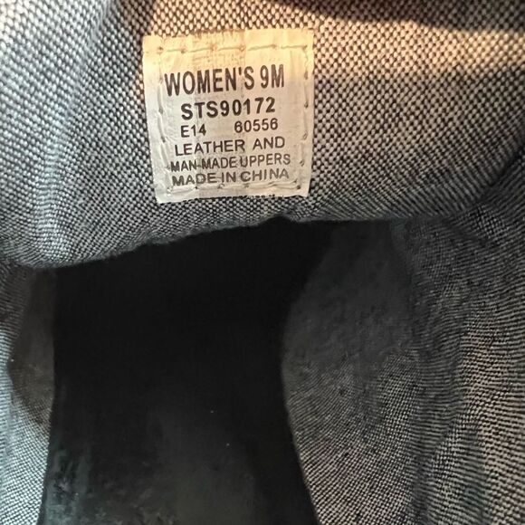 Sperry Top Slider Hadley Wedge booties Black Grey Suede wedges SZ 9 - Picture 7 of 10